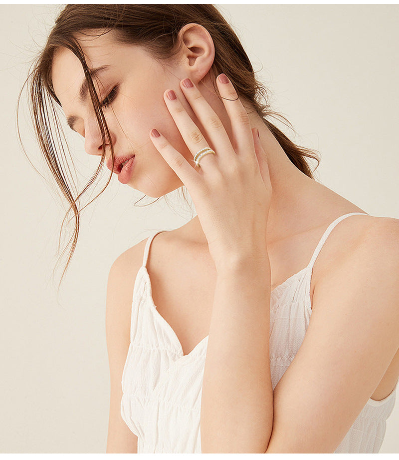 ASN Dual Radiance Moissanite Band Ring - ASN Moissa
