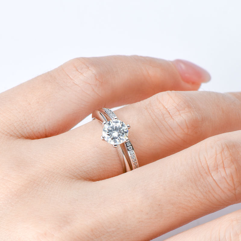 ASN Aurora Moissanite Ring Set - ASN Moissa