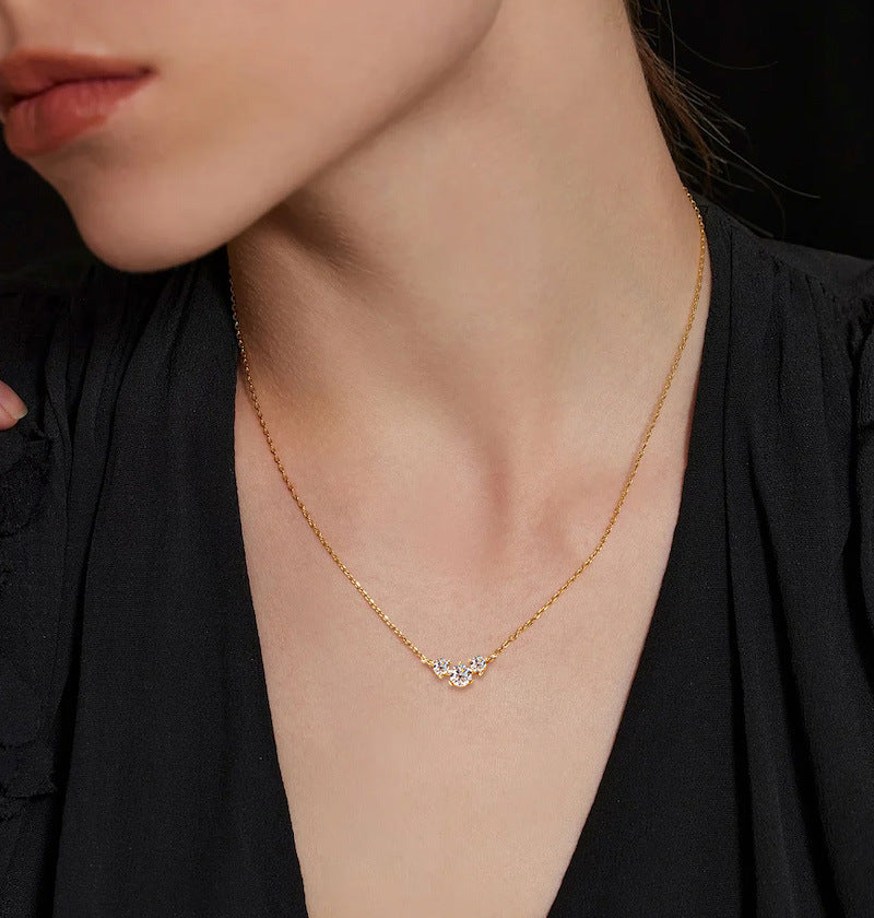ASN Trilight Moissanite Pendant Necklace - ASN Moissa
