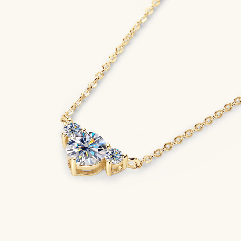 ASN Classic Trio Moissanite Necklace - ASN Moissa