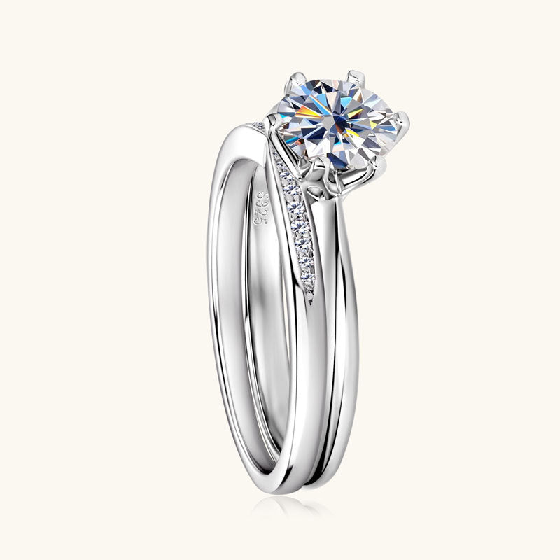 ASN Aurora Moissanite Ring Set - ASN Moissa
