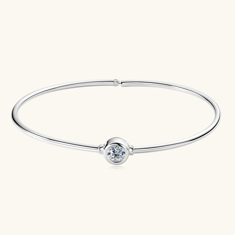 ASN Aurora Solitaire Moissanite Bangle - ASN Moissa