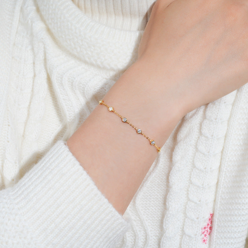 ASN Starlit Whisper Moissanite Station Bracelet - ASN Moissa