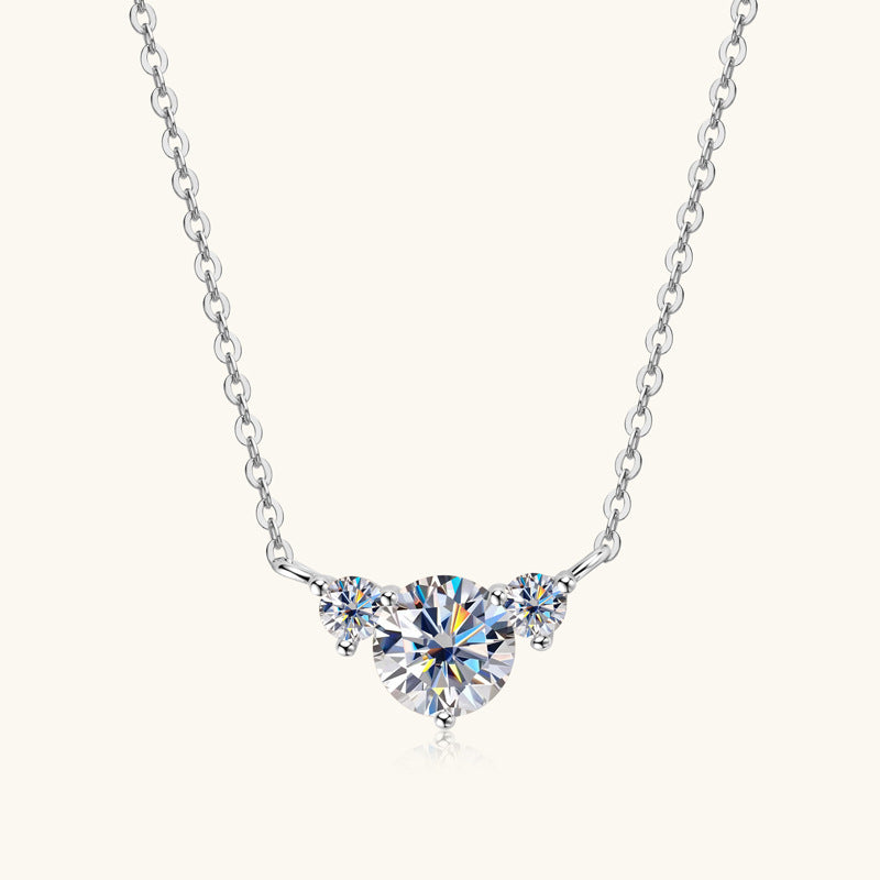 ASN Classic Trio Moissanite Necklace - ASN Moissa