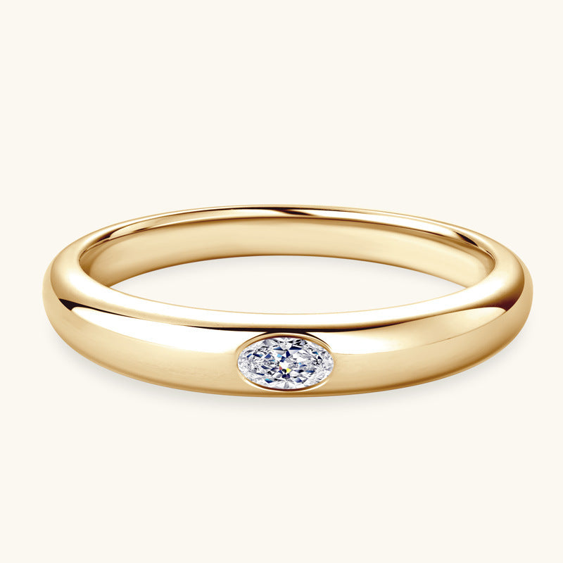 ASN Solo Gem Moissanite Minimalist Ring - ASN Moissa