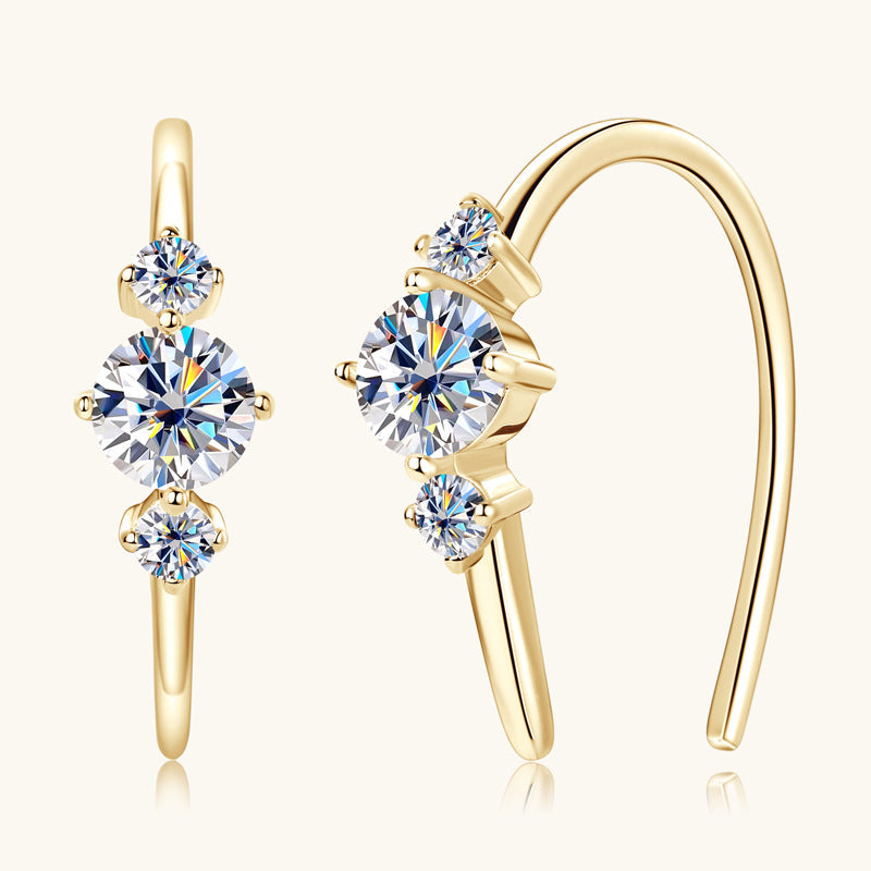 ASN Arc Moissanite Ear Hooks - ASN Moissa