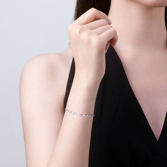 ASN Aurora Heart Moissanite Tennis Bracelet
