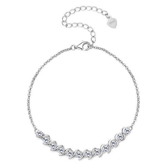 ASN Étoile Wave Moissanite Bracelet
