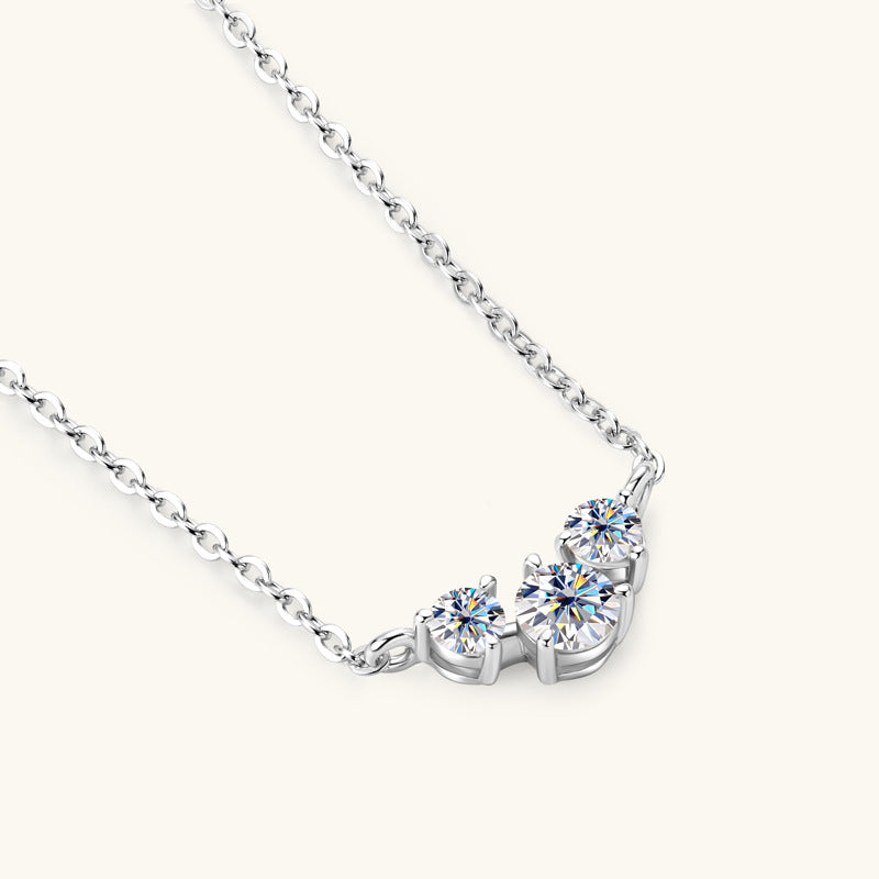 ASN Trilight Moissanite Pendant Necklace - ASN Moissa