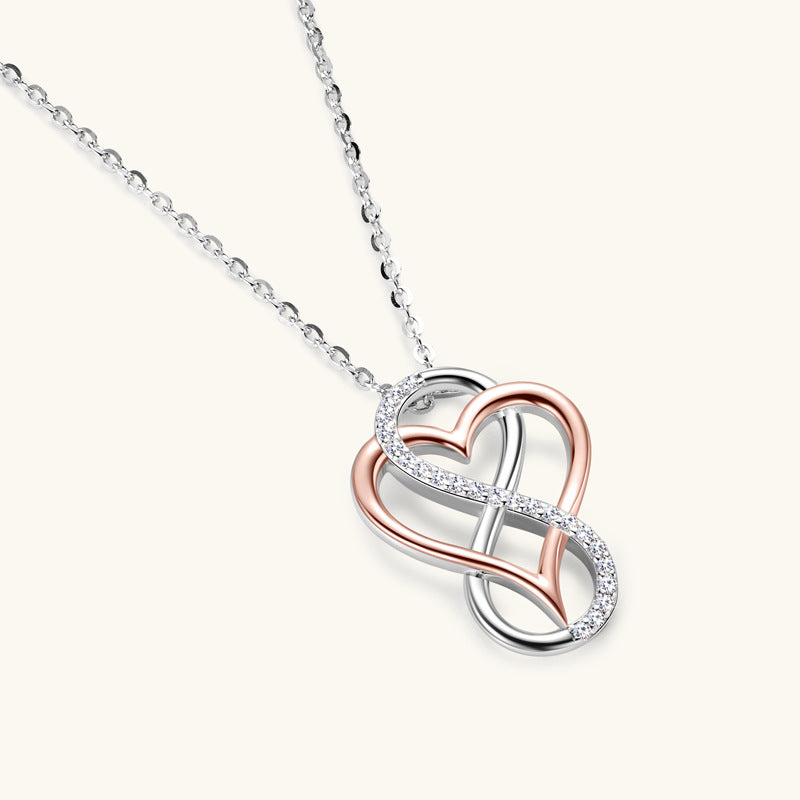 ASN Infinity Heart Duo Necklace - ASN Moissa