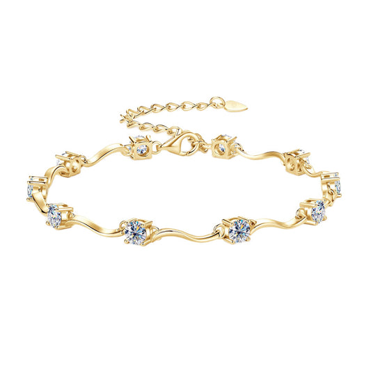 ASN Serene Wave Moissanite Bracelet