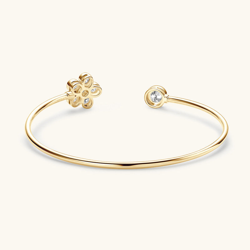 ASN Blooming Grace Moissanite Open Bangle - ASN Moissa