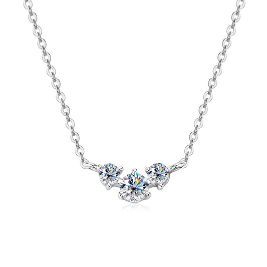 ASN Trilight Moissanite Pendant Necklace - ASN Moissa