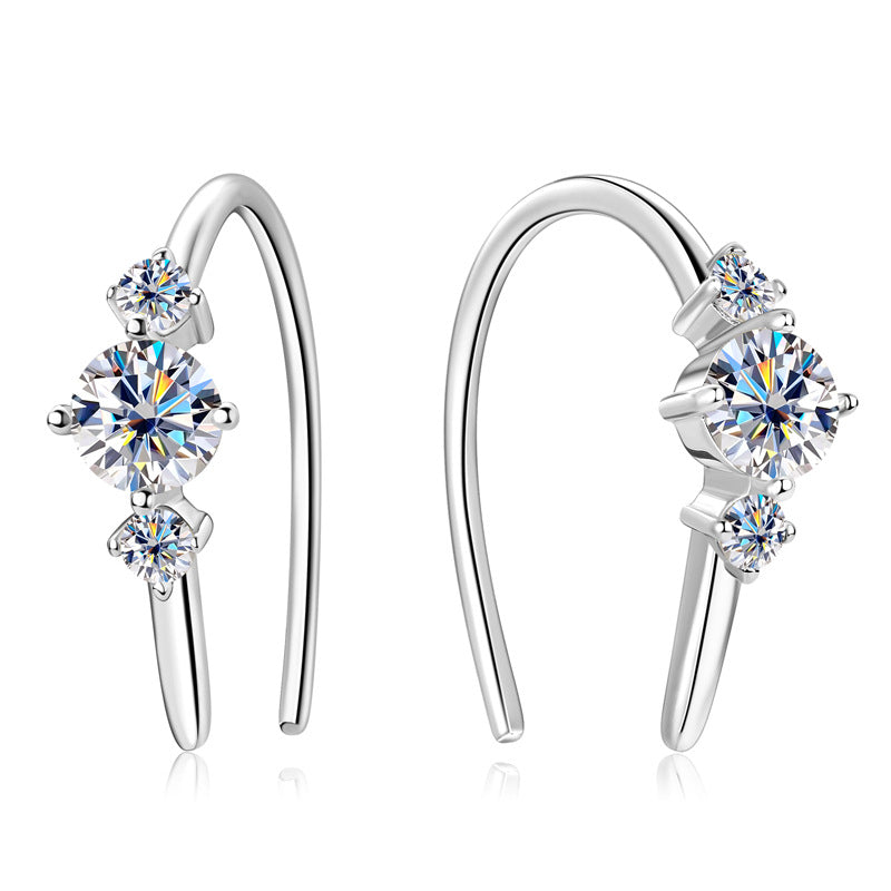 ASN Arc Moissanite Ear Hooks - ASN Moissa