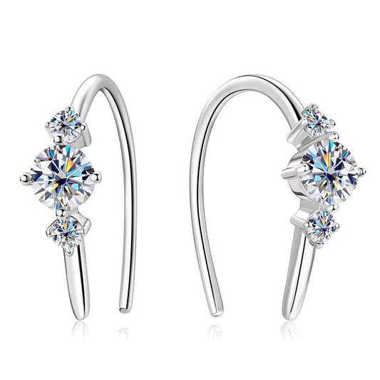 ASN Arc Moissanite Ear Hooks - ASN Moissa