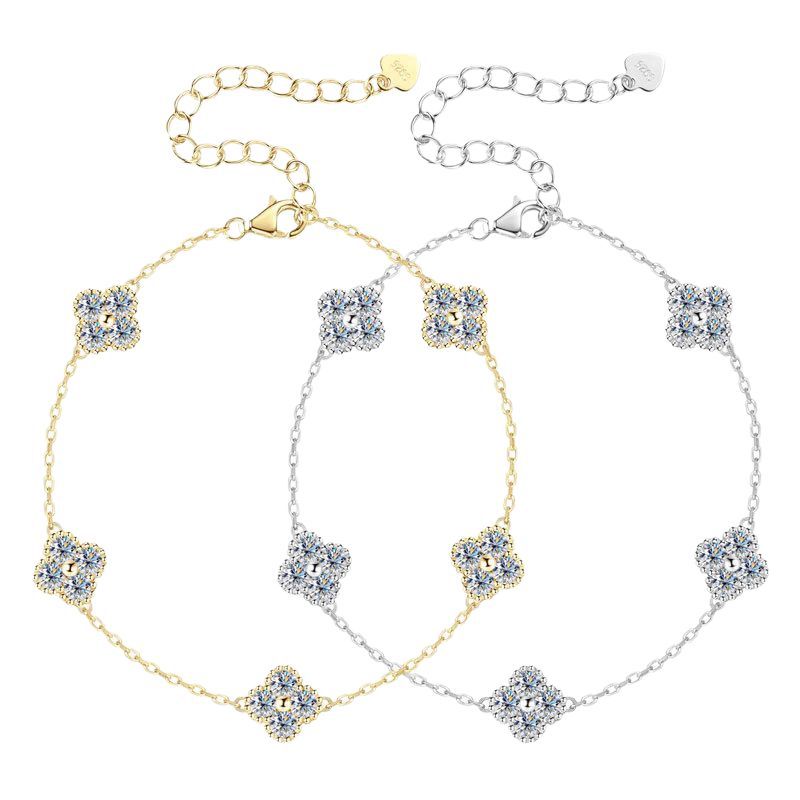 ASN Lucky Clover Moissanite Bracelet - ASN Moissa