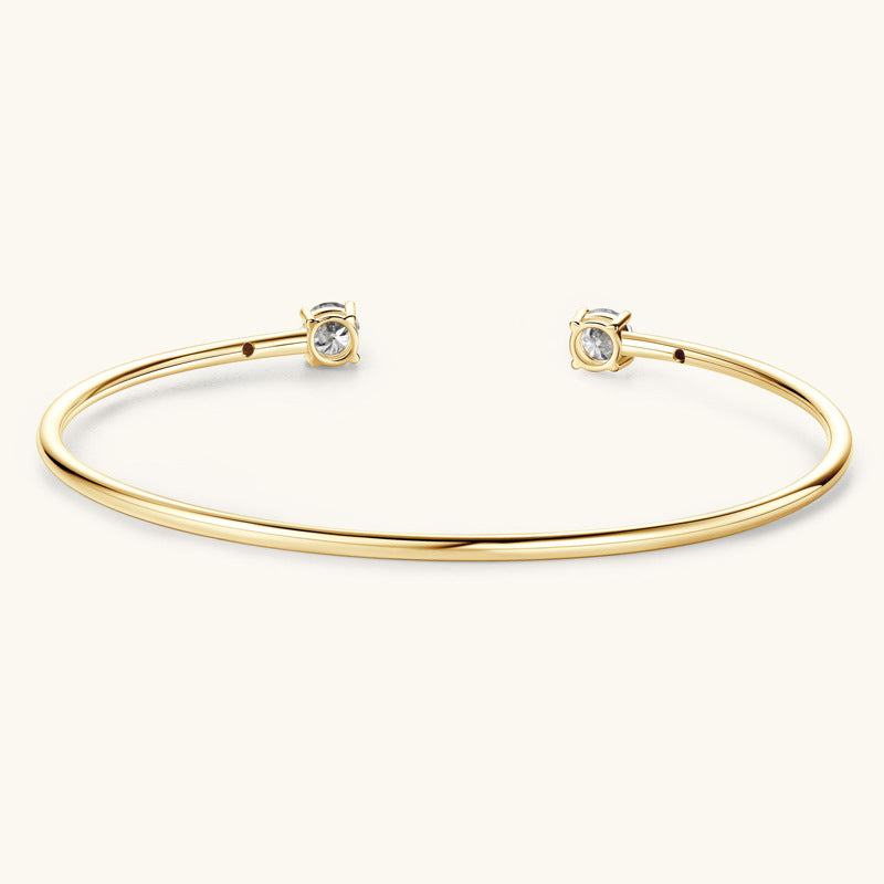 ASN Pure Elegance Moissanite Open Bangle - ASN Moissa