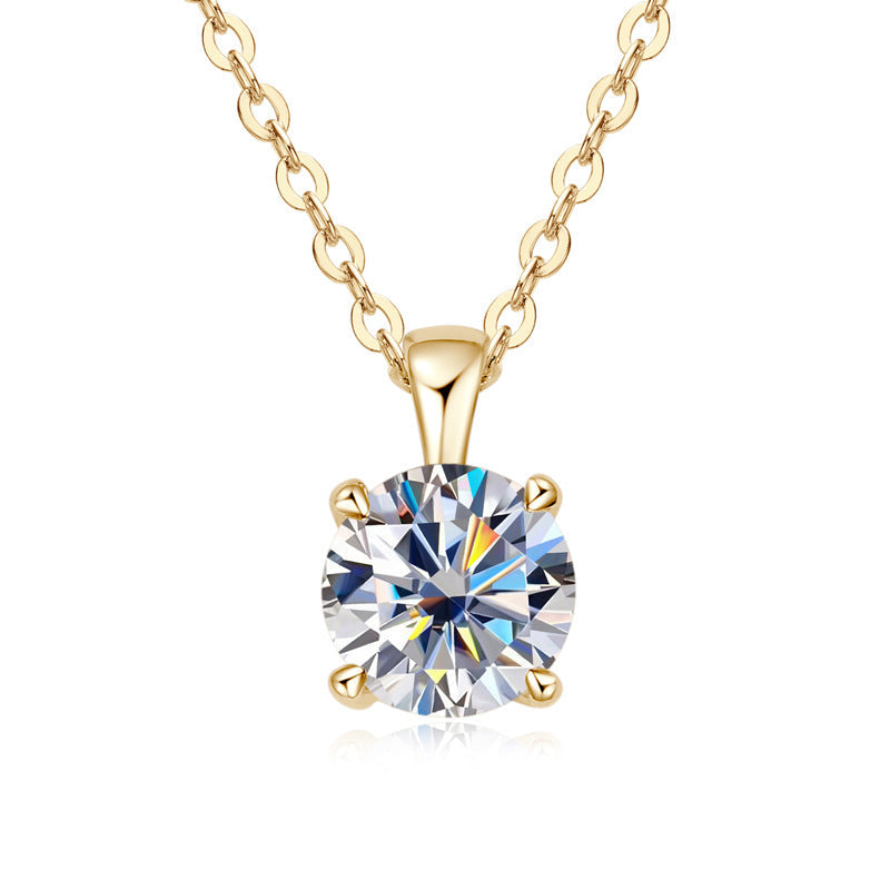 ASN Bear Charm Moissanite Pendant Necklace - ASN Moissa