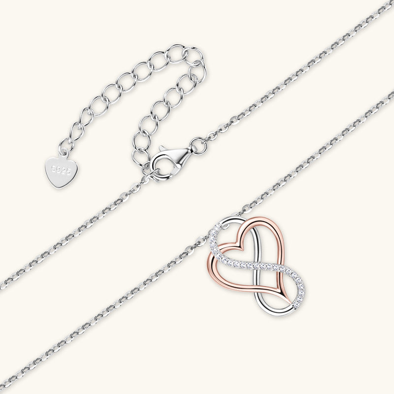 ASN Infinity Heart Duo Necklace - ASN Moissa