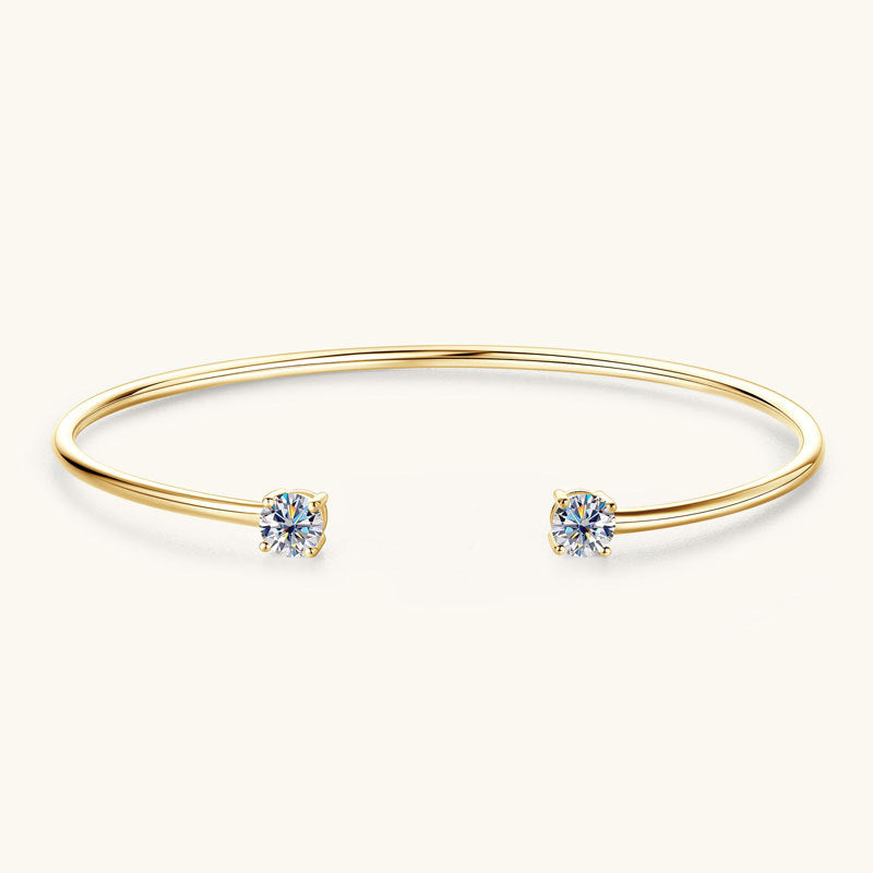 ASN Pure Elegance Moissanite Open Bangle - ASN Moissa