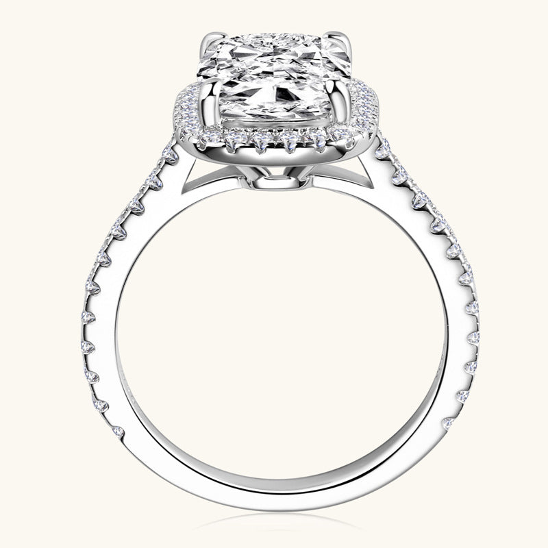 ASN Eternal Radiance 4 Carat Cushion Halo Moissanite Ring - ASN Moissa