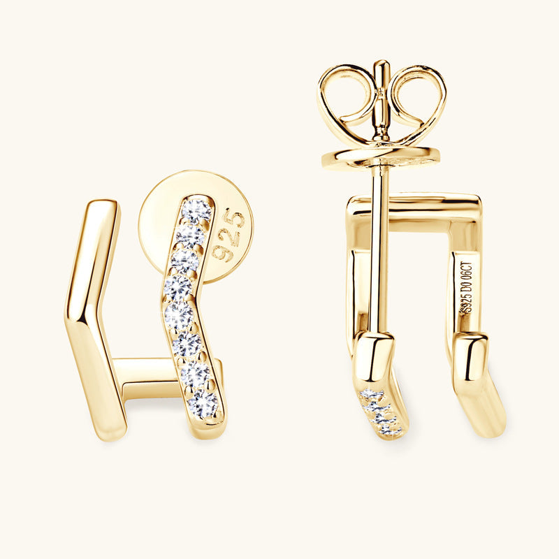ASN Harmony Twist Moissanite Stud Earrings - ASN Moissa