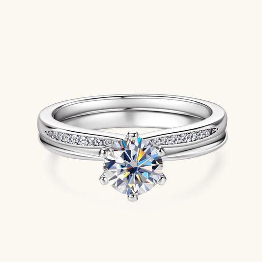 ASN Aurora Moissanite Ring Set - ASN Moissa