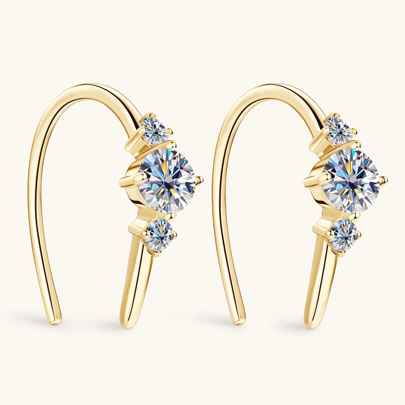 ASN Arc Moissanite Ear Hooks - ASN Moissa