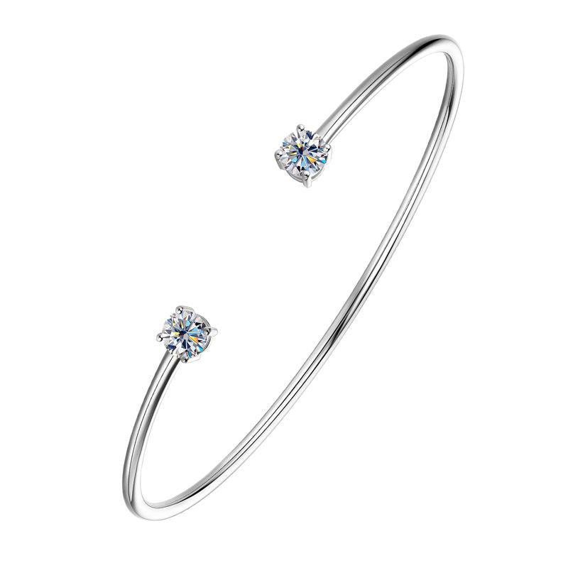 ASN Pure Elegance Moissanite Open Bangle - ASN Moissa