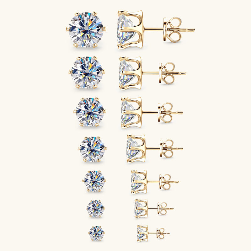 ASN Moissa ASN HexaSpark Moissanite Stud Earrings