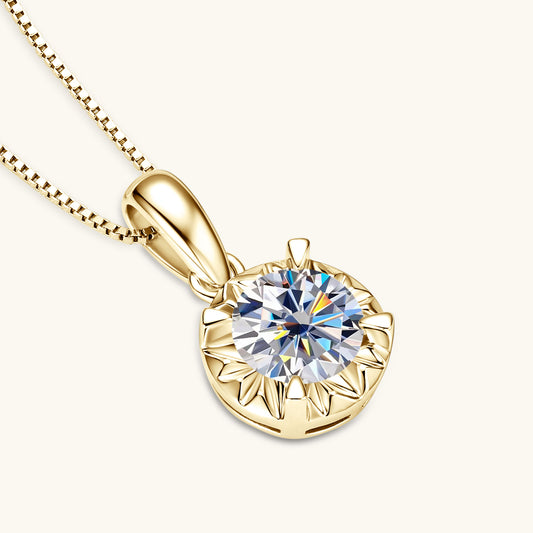 ASN Sunburst Moissanite Necklace