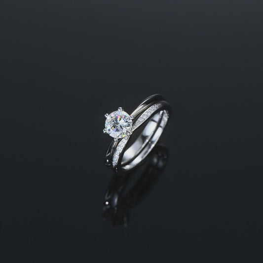 ASN Aurora Moissanite Ring Set