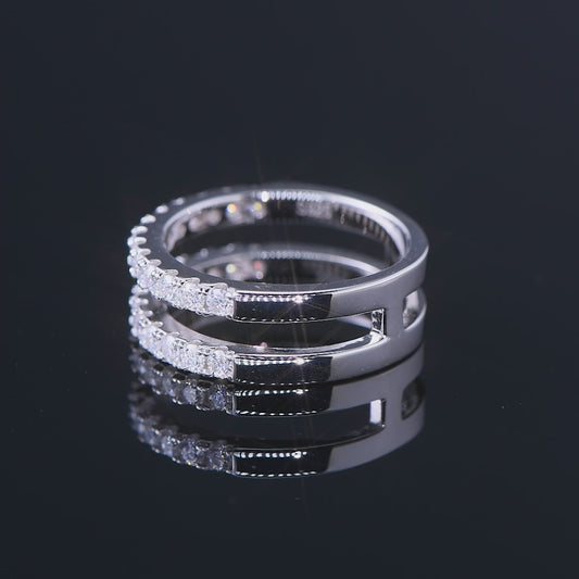 ASN Dual Radiance Moissanite Band Ring