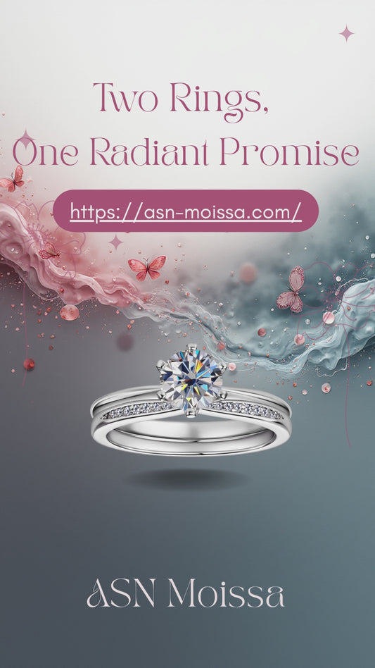 ASN Aurora Moissanite Ring Set