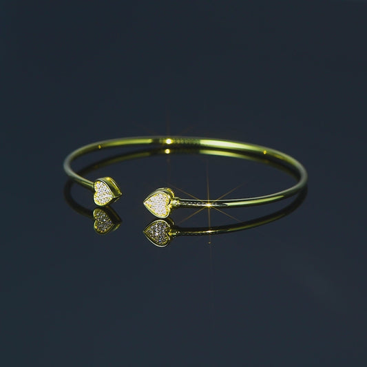 ASN Heart Embrace Moissanite Open Bangle