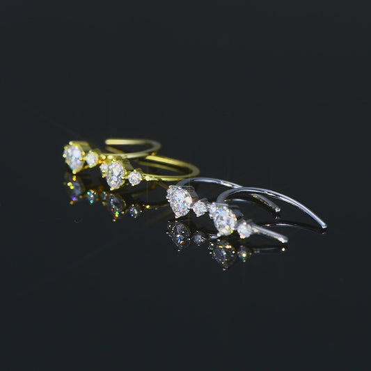 ASN Arc Moissanite Ear Hooks