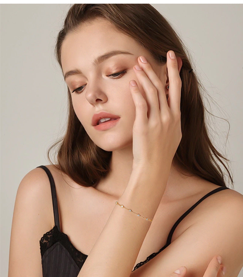 ASN Starlit Whisper Moissanite Station Bracelet - ASN Moissa