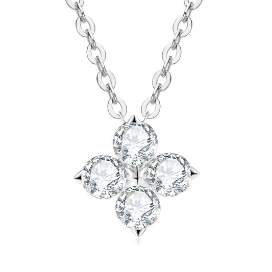 ASN Four-Leaf Clover Moissanite Necklace - ASN Moissa