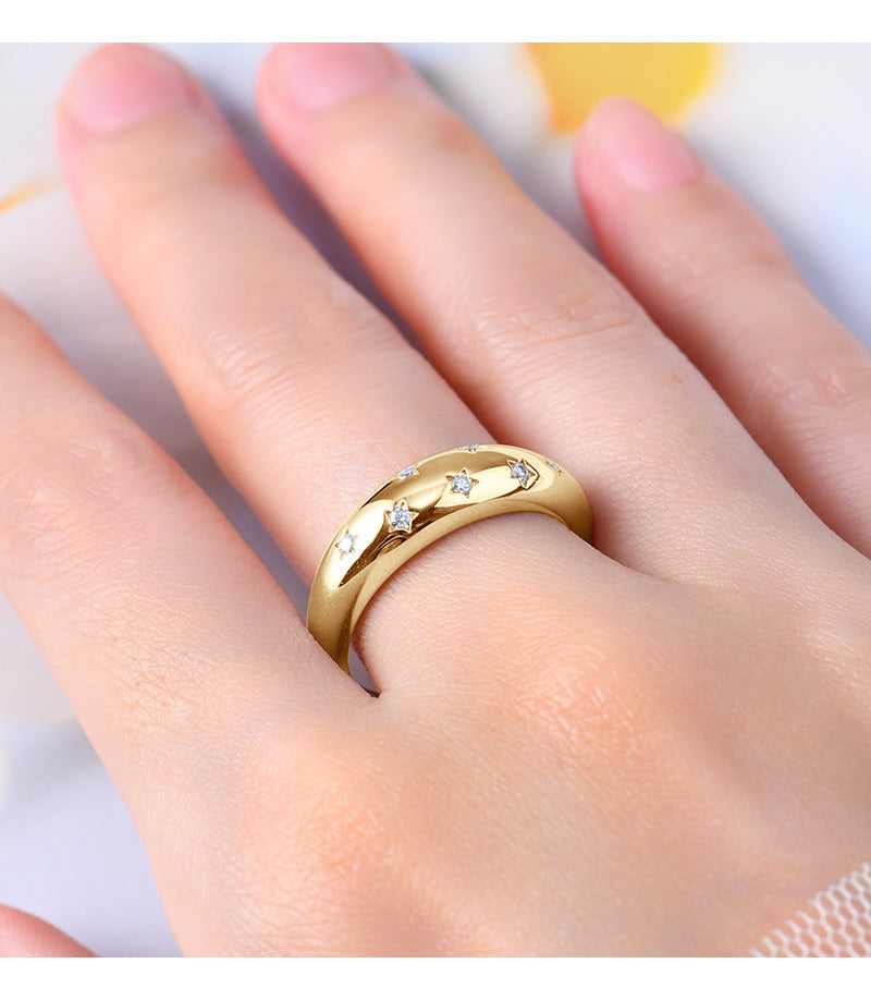 ASN Celestial Star Moissanite Band Ring - ASN Moissa