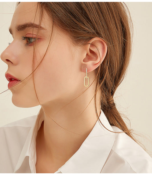 ASN Urban Muse Moissanite Link Earrings