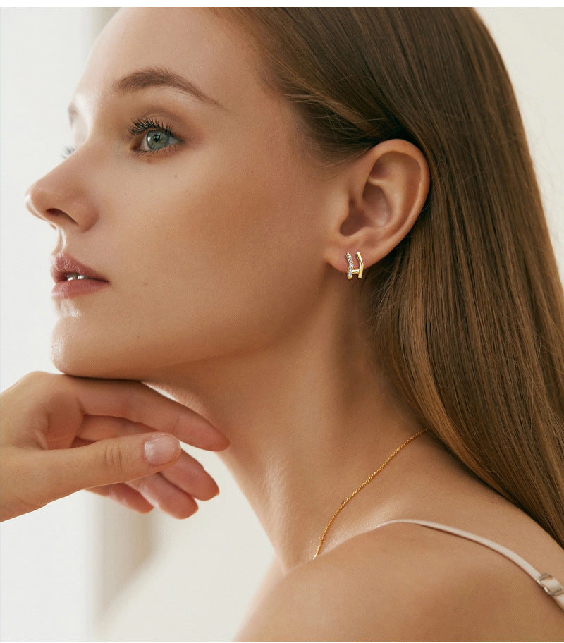 ASN Harmony Twist Moissanite Stud Earrings - ASN Moissa