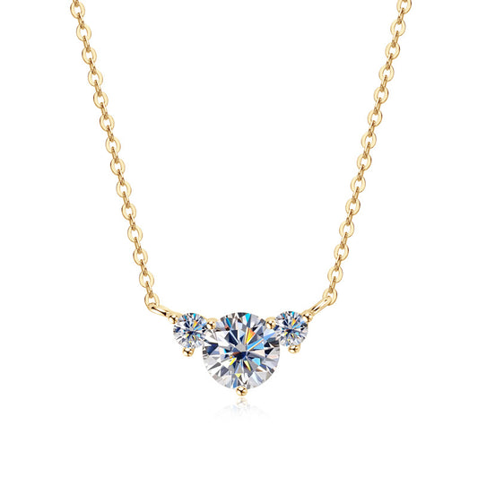 ASN Classic Trio Moissanite Necklace