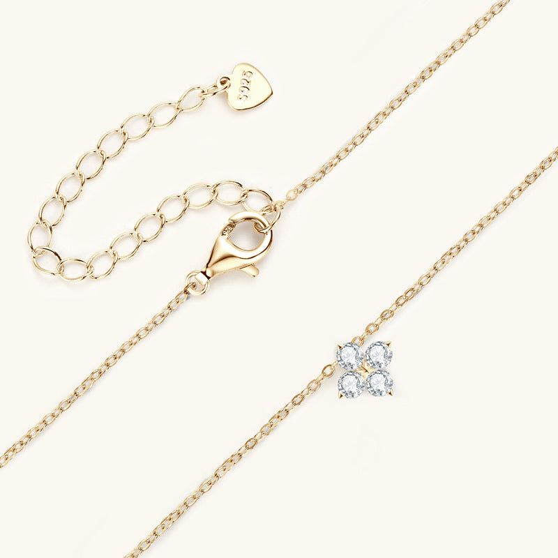 ASN Four-Leaf Clover Moissanite Necklace - ASN Moissa