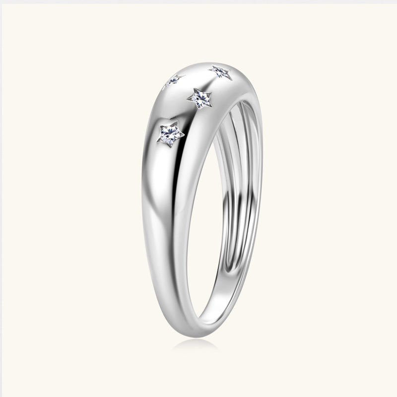 ASN Celestial Star Moissanite Band Ring - ASN Moissa