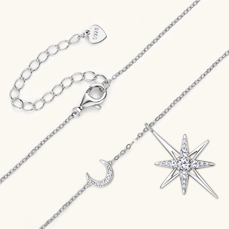 ASN Moissa ASN Luxurious Eight-Pointed Star Moissanite Necklace