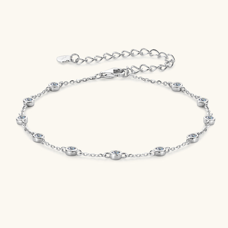 ASN Starlit Whisper Moissanite Station Bracelet - ASN Moissa