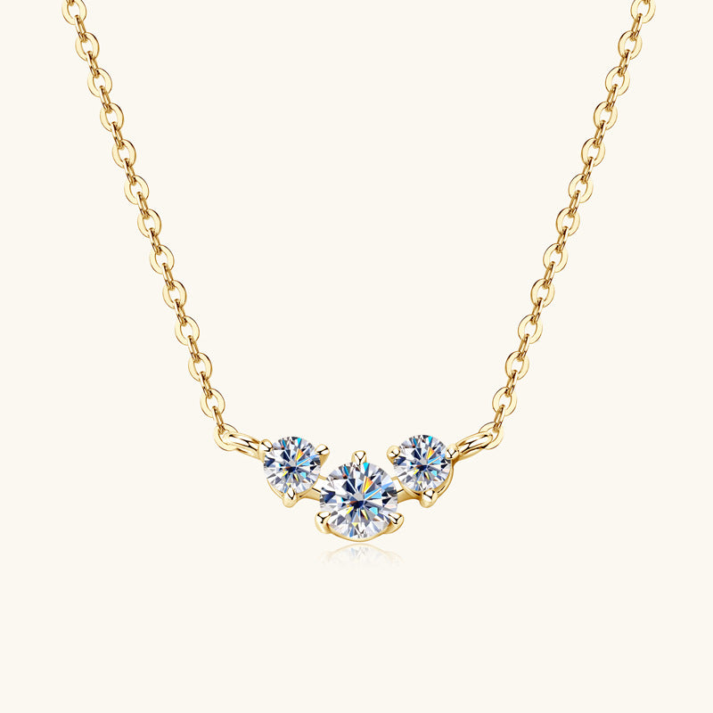 ASN Trilight Moissanite Pendant Necklace - ASN Moissa