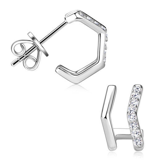 ASN Harmony Twist Moissanite Stud Earrings