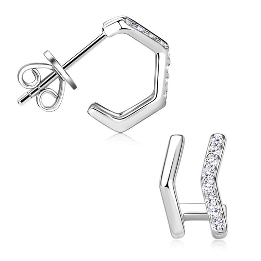 ASN Harmony Twist Moissanite Stud Earrings - ASN Moissa