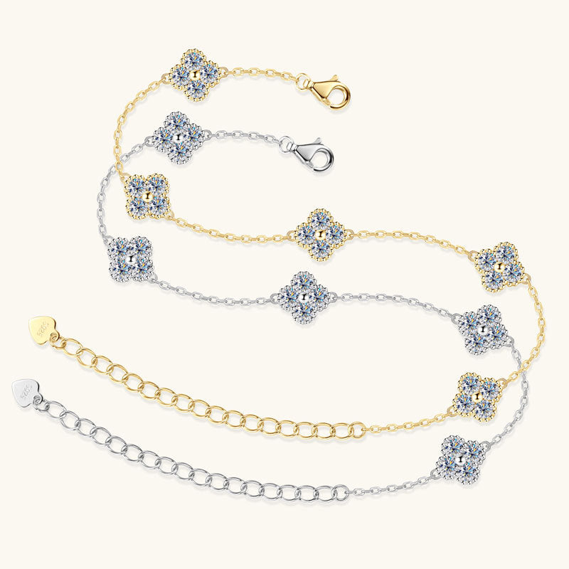 ASN Lucky Clover Moissanite Bracelet - ASN Moissa